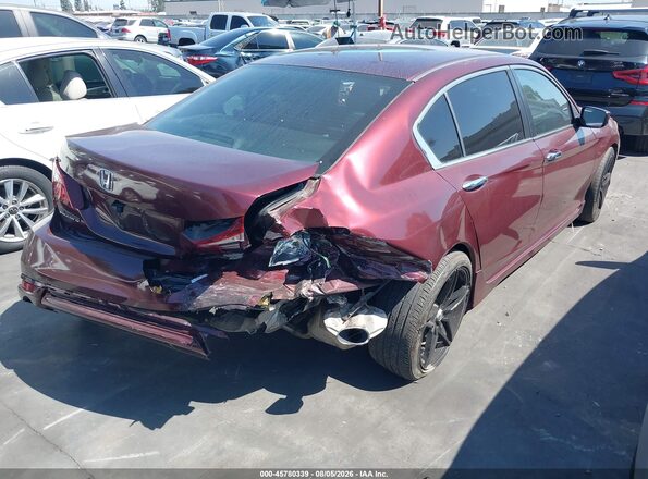 1HGCR2F51GA101703 2016 HONDA ACCORD Burgundy უკანა მარჯვენა
