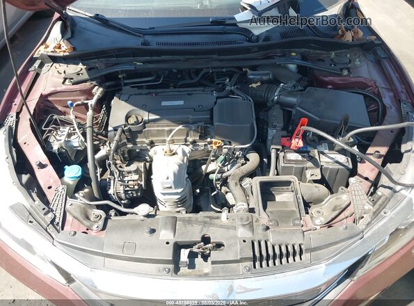 1HGCR2F51GA101703 2016 HONDA ACCORD Burgundy უკანა ხედი