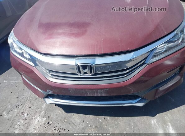 1HGCR2F51GA101703 2016 HONDA ACCORD Burgundy უკანა სალონის ხედი