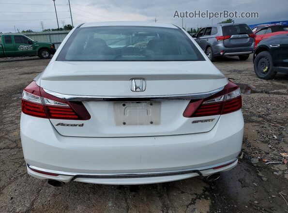 1HGCR2F51GA148911 2016 HONDA ACCORD Белый Вид сзади