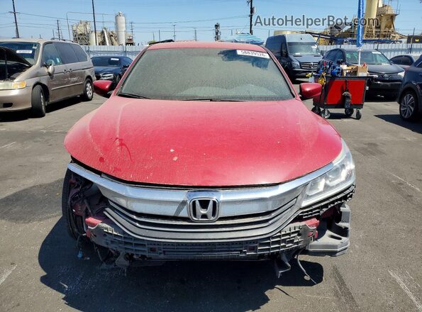 1HGCR2F51GA225664 2016 HONDA ACCORD Red Вид спереду