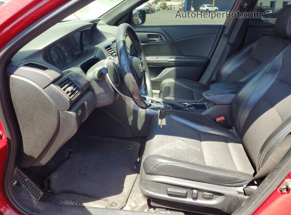 1HGCR2F51GA225664 2016 HONDA ACCORD Red Вид салону спереду