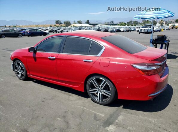 1HGCR2F51GA225664 2016 HONDA ACCORD Red Задня ліва чверть