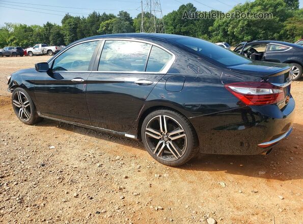 1HGCR2F51GA229150 2016 HONDA ACCORD Black Trasero izquierdo