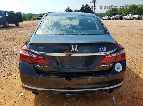 1HGCR2F51GA229150 2016 HONDA ACCORD Black Vista trasera