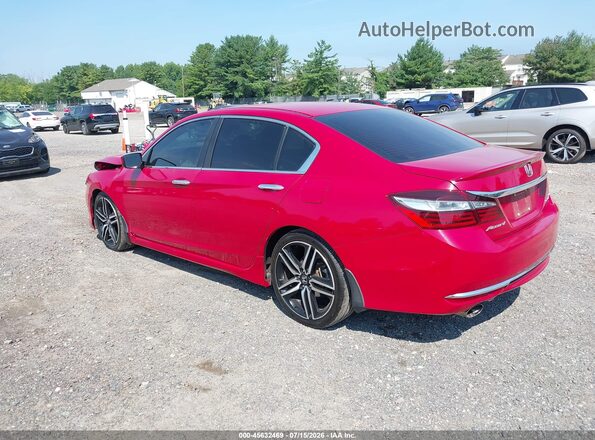 1HGCR2F51GA241282 2016 HONDA ACCORD Red Tył lewy