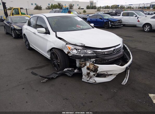 1HGCR2F51HA285591 2017 HONDA ACCORD White Вид спереду