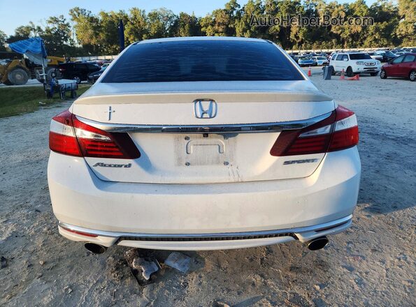1HGCR2F52GA056979 2016 HONDA ACCORD White Widok z tyłu