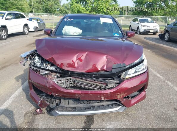 1HGCR2F52GA080215 2016 HONDA ACCORD Maroon ხელსაწყოთა პანელის ხედი