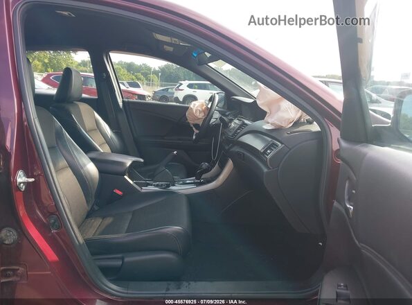 1HGCR2F52GA080215 2016 HONDA ACCORD Maroon წინა სალონის ხედი