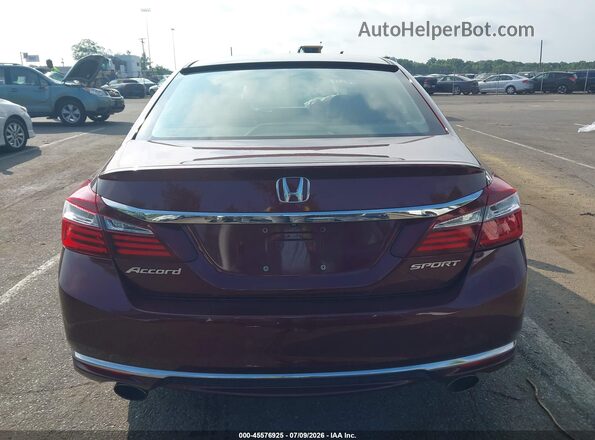 1HGCR2F52GA080215 2016 HONDA ACCORD Maroon 
