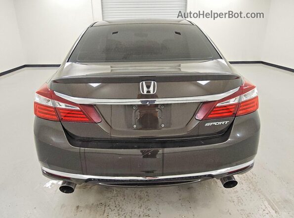 1HGCR2F52GA133155 2016 HONDA ACCORD Черный Вид сзади