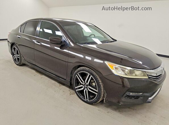 1HGCR2F52GA133155 2016 HONDA ACCORD Черный Передняя правая четверть