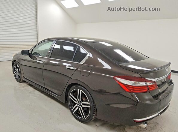 1HGCR2F52GA133155 2016 HONDA ACCORD Черный Задняя левая четверть