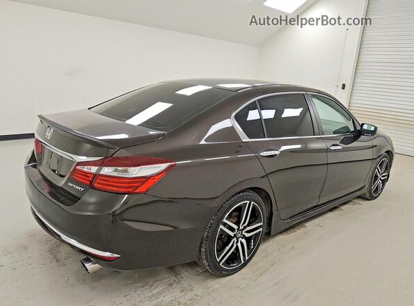 1HGCR2F52GA133155 2016 HONDA ACCORD Черный Задняя правая четверть