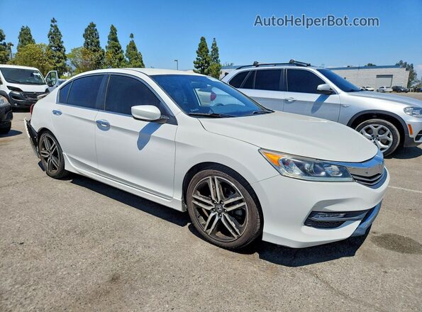 1HGCR2F52GA143099 2016 HONDA ACCORD White Przód prawy