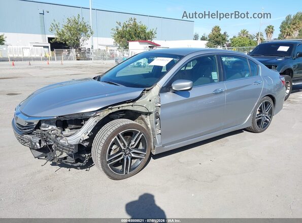 1HGCR2F52GA158959 2016 HONDA ACCORD Silver Передня ліва чверть