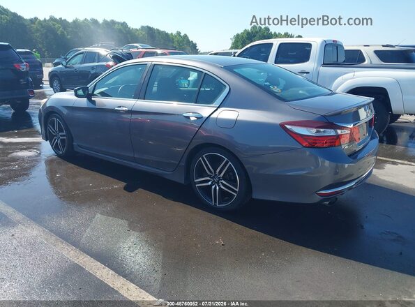 1HGCR2F52GA184915 2016 HONDA ACCORD Gray Задня ліва чверть