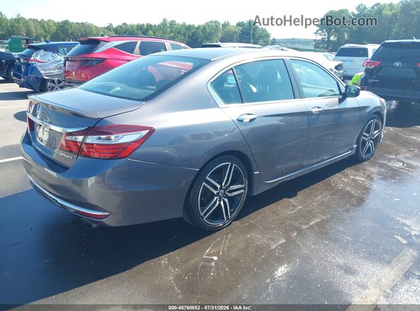 1HGCR2F52GA184915 2016 HONDA ACCORD Gray Задня права чверть