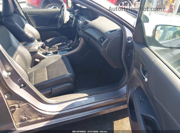 1HGCR2F52GA184915 2016 HONDA ACCORD Gray Вид салону спереду