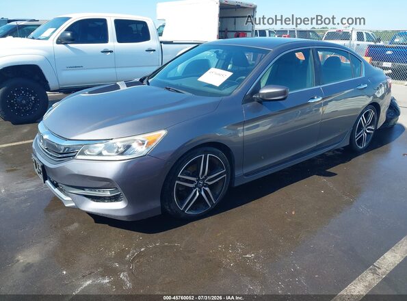 1HGCR2F52GA184915 2016 HONDA ACCORD Gray Передня ліва чверть