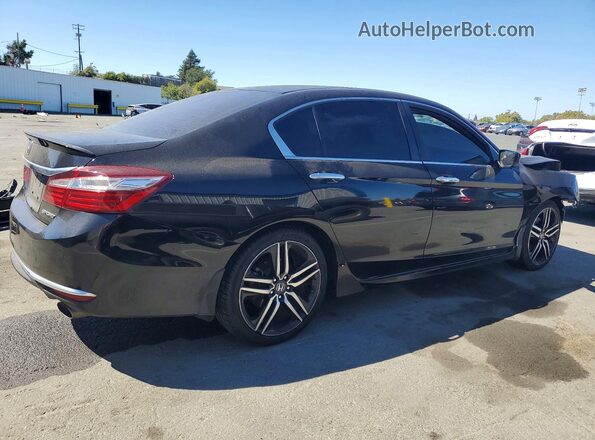 1HGCR2F52GA198376 2016 HONDA ACCORD Черный Задняя правая четверть