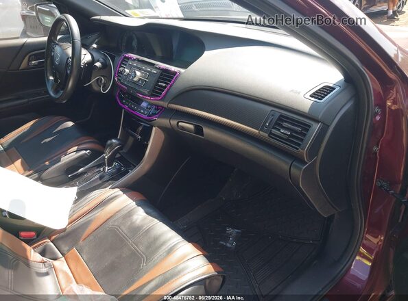 1HGCR2F52GA227021 2016 HONDA ACCORD Maroon Vista interior delantera