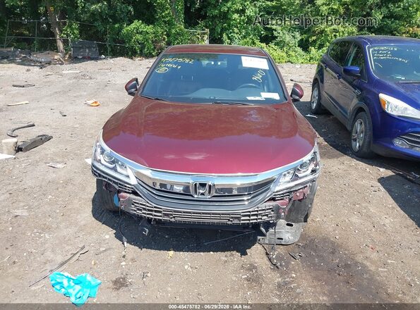 1HGCR2F52GA227021 2016 HONDA ACCORD Maroon Vista del cuadro de instrumentos