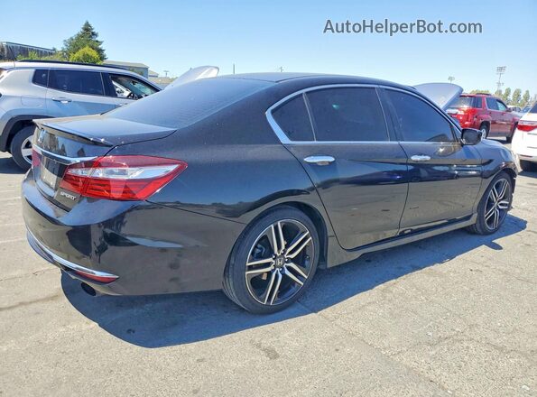 1HGCR2F52HA024910 2017 HONDA ACCORD Black Rear right