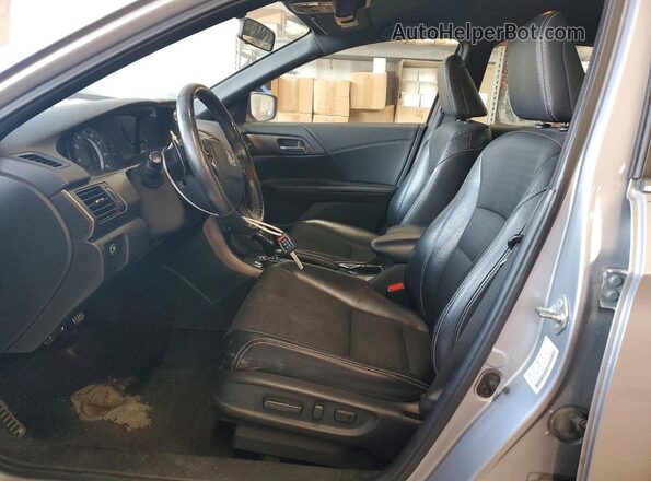 1HGCR2F53GA099291 2016 HONDA ACCORD Gray Front interior view