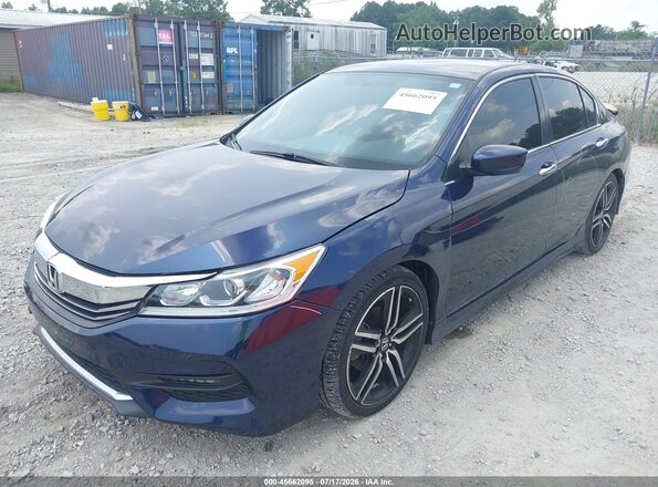 1HGCR2F53GA125727 2016 HONDA ACCORD Синий Передняя левая четверть
