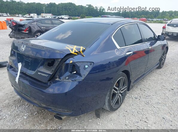 1HGCR2F53GA125727 2016 HONDA ACCORD Синий Задняя правая четверть