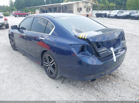 1HGCR2F53GA125727 2016 HONDA ACCORD Синий Задняя левая четверть