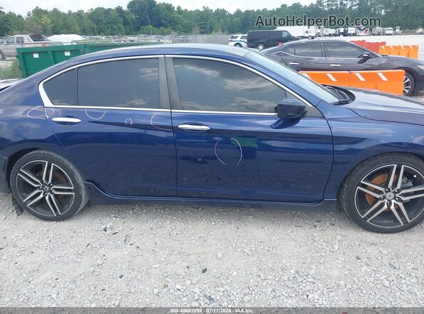 1HGCR2F53GA125727 2016 HONDA ACCORD Синий Вид задней части салона