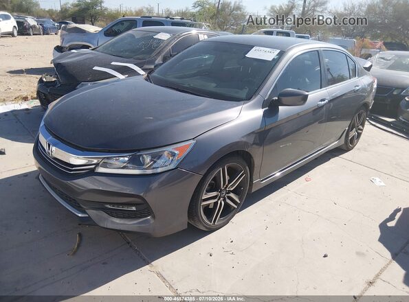 1HGCR2F53GA127378 2016 HONDA ACCORD Серый Передняя левая четверть