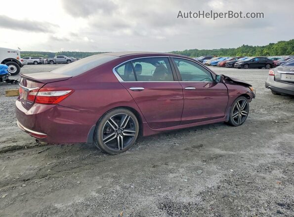 1HGCR2F53GA148103 2016 HONDA ACCORD Burgundy Rear right