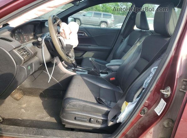 1HGCR2F53GA148103 2016 HONDA ACCORD Burgundy Front interior view