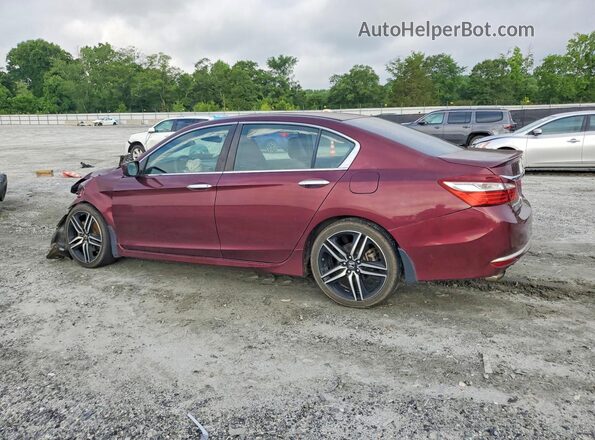 1HGCR2F53GA148103 2016 HONDA ACCORD Burgundy Rear left