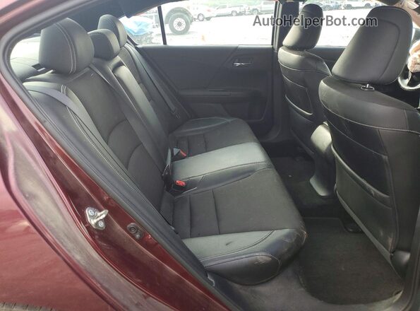 1HGCR2F53GA148103 2016 HONDA ACCORD Burgundy Rear seats view