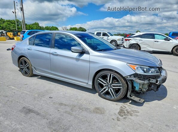 1HGCR2F53GA185068 2016 HONDA ACCORD Серебряный Передняя правая четверть