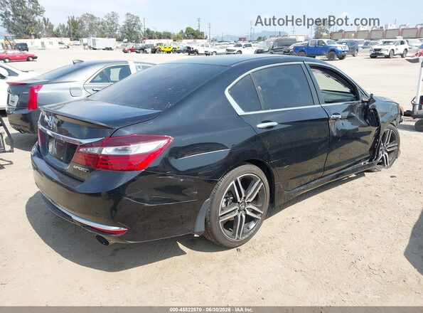 1HGCR2F53GA186947 2016 HONDA ACCORD Черный Задняя правая четверть