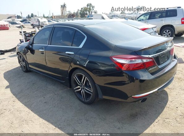 1HGCR2F53GA186947 2016 HONDA ACCORD Черный Задняя левая четверть