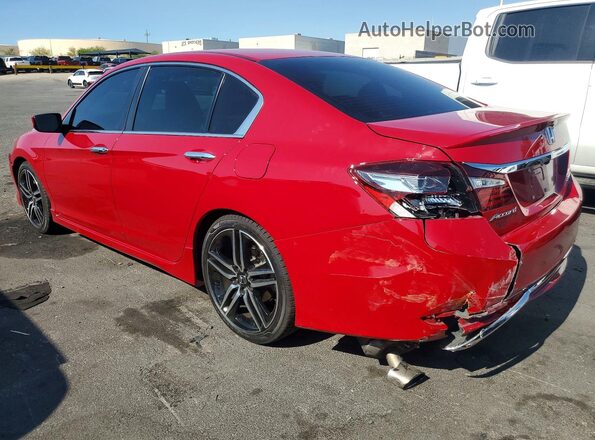 1HGCR2F53HA010207 2017 HONDA ACCORD Red Tył lewy