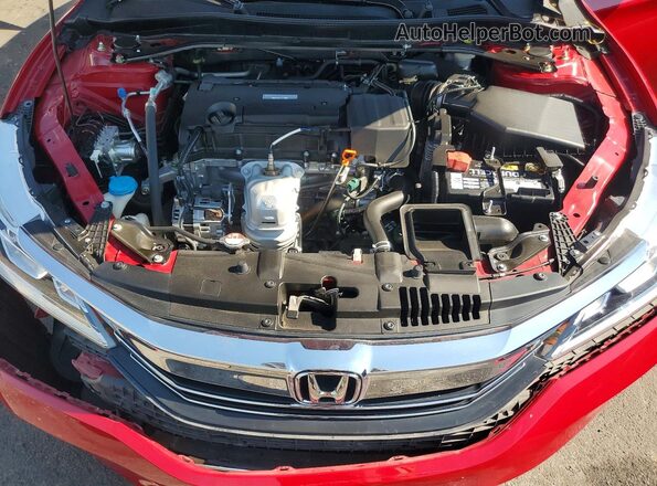 1HGCR2F53HA010207 2017 HONDA ACCORD Red Widok wnętrza z tyłu