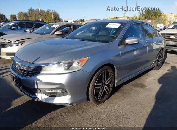 1HGCR2F53HA071301 2017 HONDA ACCORD Silver წინა მარცხენა ხედი სამი მეოთხედიდან