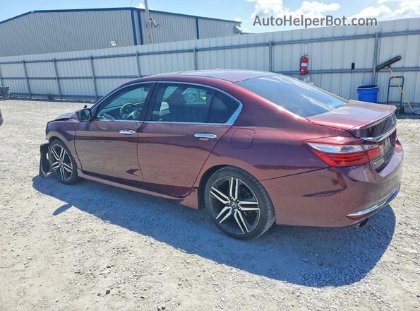 1HGCR2F53HA081732 2017 HONDA ACCORD Бордовый Задняя левая четверть