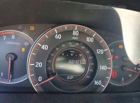 1HGCR2F53HA081732 2017 HONDA ACCORD Бордовый Вид щитка приборов