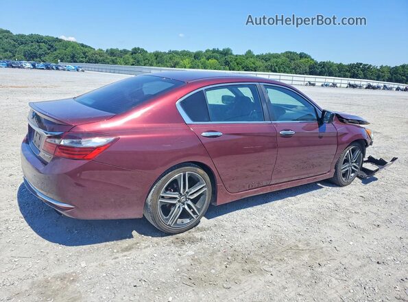 1HGCR2F53HA081732 2017 HONDA ACCORD Бордовый Задняя правая четверть