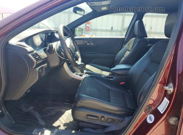 1HGCR2F53HA081732 2017 HONDA ACCORD Бордовый Вид салона спереди
