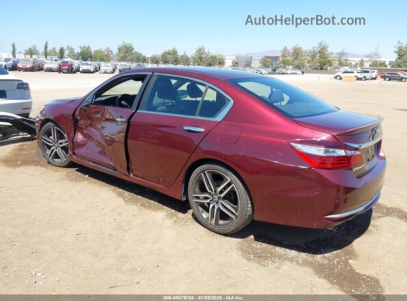 1HGCR2F53HA115717 2017 HONDA ACCORD Burgundy Հետևի ձախ